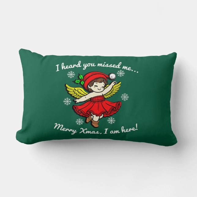 Merry Xmas bin ich hier Lendenkissen (Vorderseite)