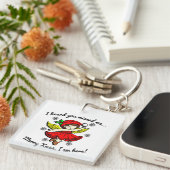 Merry Xmas bin ich hier Schlüsselanhänger (Vorderseite rechts)