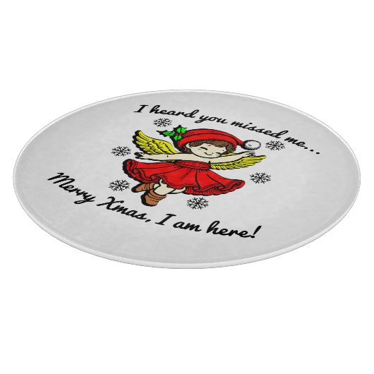 Merry Xmas bin ich hier Schneidebrett (Ecke)