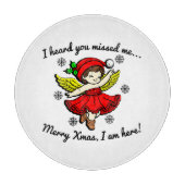 Merry Xmas bin ich hier Schneidebrett (Vorderseite)