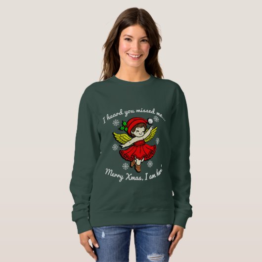 Merry Xmas bin ich hier Sweatshirt (Vorne ganz)