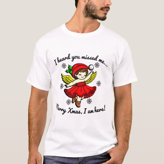Merry Xmas bin ich hier T-Shirt (Vorderseite)