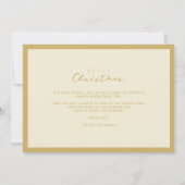 Merry Xmas Calligraphy Transparency Overlay Photo Karte (Rückseite)