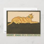 Merry Xmas Christmas Cat Postkarte (Vorne/Hinten)