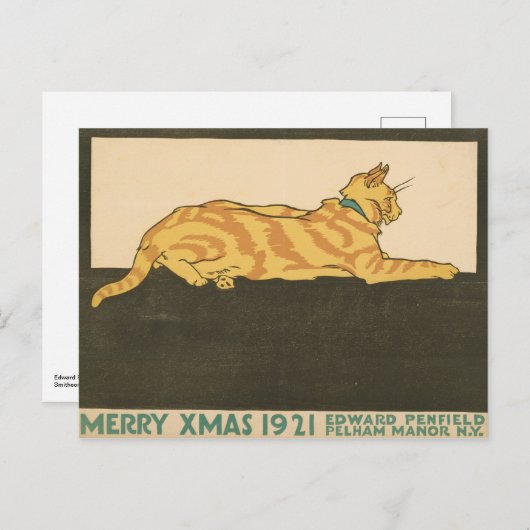 Merry Xmas Christmas Cat Postkarte (Vorne/Hinten)