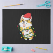 Merry Xmas Corgi Weihnachtsbaum Licht Seidenpapier (Basteln)