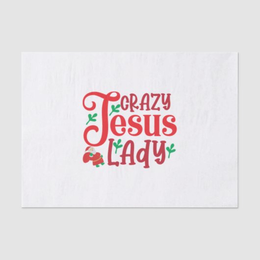 Merry Xmas Crazy Jesus Lady Seidenpapier (Vorderseite)