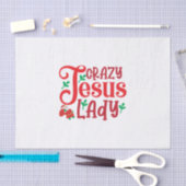 Merry Xmas Crazy Jesus Lady Seidenpapier (Handwerk)