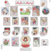 Merry Xmas Custom-Cut Vinyl Stickers II Aufkleber (Vorderseite)