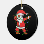 Merry Xmas dabbing Weihnachtsbaum Licht Keramik Ornament (Links)