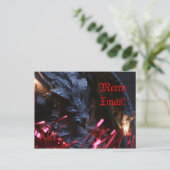 Merry Xmas Dragon Feiertagspostkarte (Stehend Vorderseite)