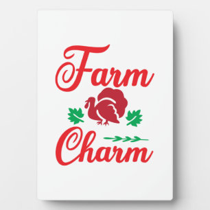 Merry Xmas Farm Charm Fotoplatte
