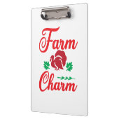 Merry Xmas Farm Charm Klemmbrett (Links)
