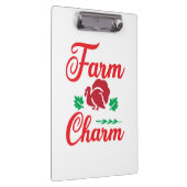 Merry Xmas Farm Charm Klemmbrett (Rechts)