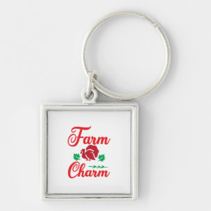 Merry Xmas Farm Charm Schlüsselanhänger