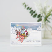 Merry Xmas, Frohe weihnachten Postkarten-Card (Stehend Vorderseite)