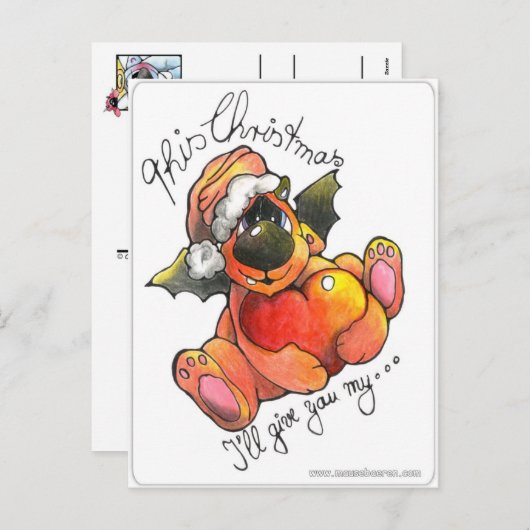 Merry Xmas, Frohe weihnachten Postkarten-Card (Vorne/Hinten)