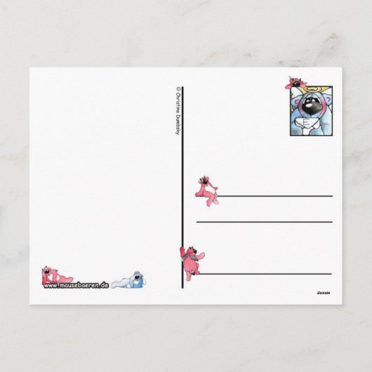 Merry Xmas, Frohe weihnachten Postkarten-Card (Rückseite)