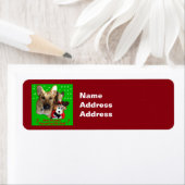 Merry Xmas German Shephed Rücksendeadressen-Aufkle (Insitu)