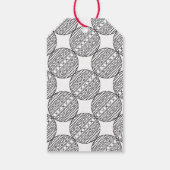 Merry Xmas Geschenktag mit trendigem Weihnachtsbal Geschenkanhänger (Rückseite)