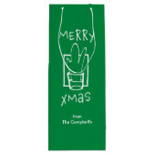 Merry Xmas Geschenktüte Für Weinflaschen (Rückseite)