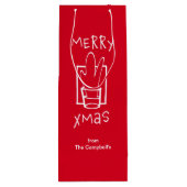 Merry Xmas Geschenktüte Für Weinflaschen (Rückseite)