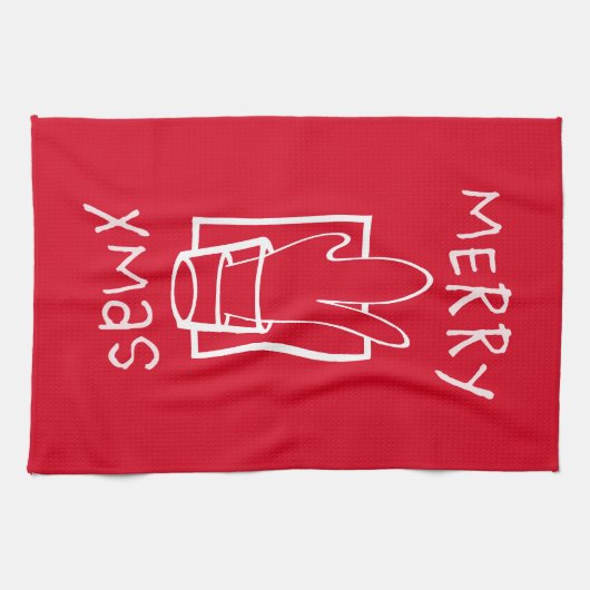 Merry Xmas Geschirrtuch (Horizontal)