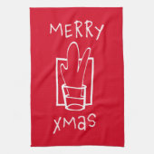 Merry Xmas Geschirrtuch (Vertikal)