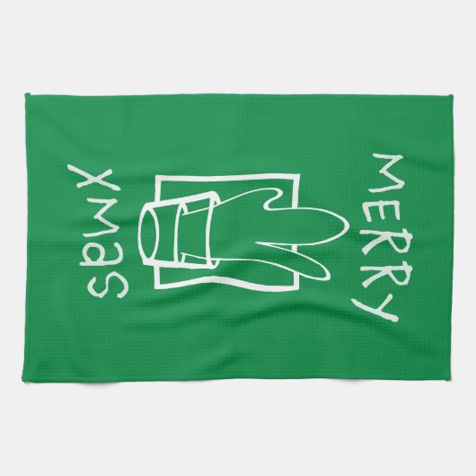 Merry Xmas Geschirrtuch (Horizontal)