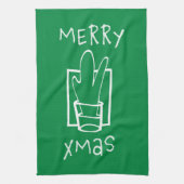 Merry Xmas Geschirrtuch (Vertikal)