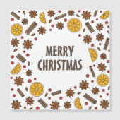 Merry Xmas Gewürze Zimt Sternanis Magnetkarte (Vorderseite)
