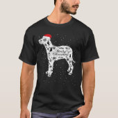Merry Xmas Grand Anglo Francais Blanc Noir Dog Chr T-Shirt (Vorderseite)
