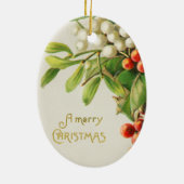 Merry Xmas Grandma Berries Keramik Ornament (Hinten)