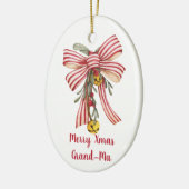 Merry Xmas Grandma Xmas Bow Keramik Ornament (Links)