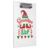 Merry Xmas Grandpa Elf Klemmbrett (Rechts)