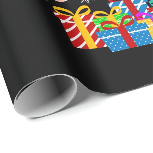 Merry Xmas Guinea Pig Weihnachtsbaumleuchten Geschenkpapier (Rolleneckpunkt)