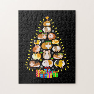 Merry Xmas Guinea Pig Weihnachtsbaumleuchten Puzzle