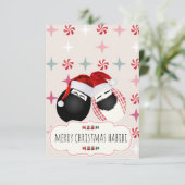 Merry Xmas HABIBI Frau Egg Card Einladung (Stehend Vorderseite)