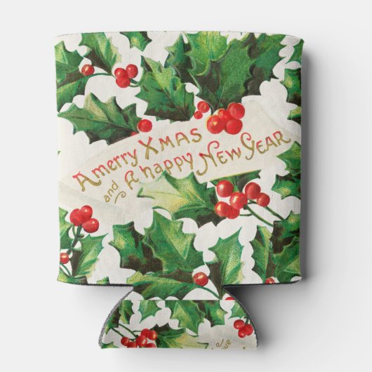 Merry Xmas & Happy New Year Holly Dosenkühler (Rückseite)
