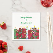 Merry Xmas< Happy New Year Serviette (Beispiel)