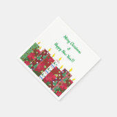 Merry Xmas< Happy New Year Serviette (Ecke)