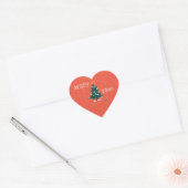 Merry Xmas Heart Herz-Aufkleber (Umschlag)