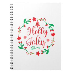 Merry Xmas Holly Jolly Notizblock