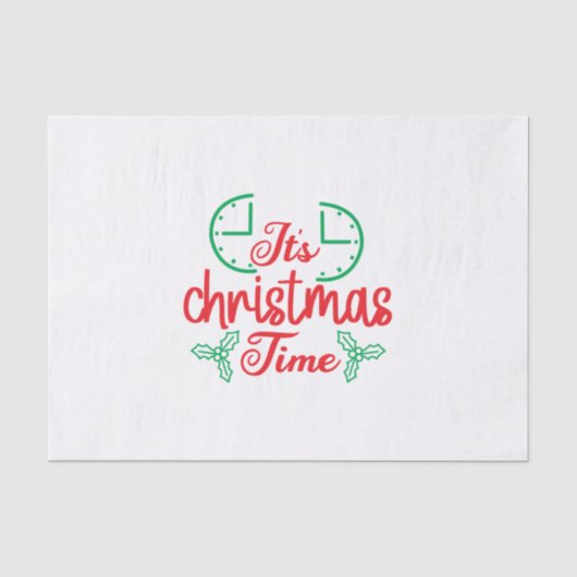 Merry Xmas It Is Christmas Time Seidenpapier (Vorderseite)