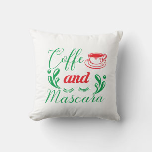 Merry Xmas Kaffee und Mascara Kissen