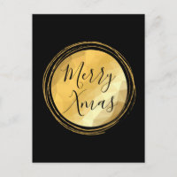 Merry Xmas Kalligraphie Text Gold luxuriös
