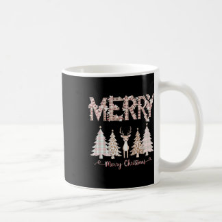 Merry Xmas Leopard Cheetah Buffalo Pink Kariert Ch Kaffeetasse