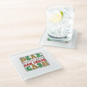 Merry Xmas Lieber Weihnachten Sie können Bargeld V Glasuntersetzer (Schrägansicht)