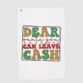 Merry Xmas Lieber Weihnachten Sie können Bargeld V Golfhandtuch (Vorderseite)