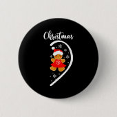 Merry Xmas Matching Christmas Pajama Black Crew Ne Button (Vorderseite)
